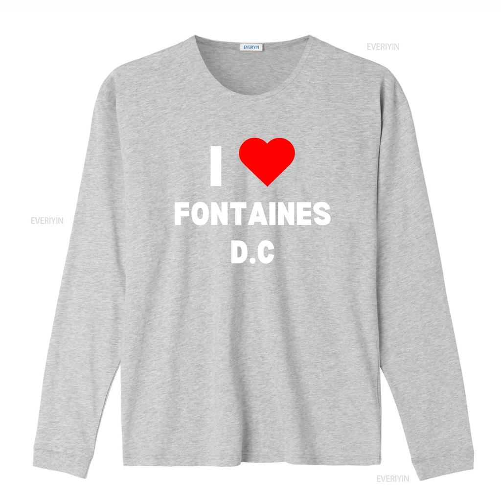 Стильная футболка I Heart Fontaines D C Indie для модных людей винтажная стирка мужская эластичная дышащая
