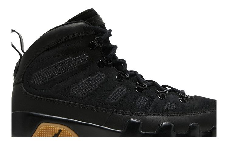 Мужские ботинки Jordan 9 Retro Boot NRG Черный Светло-жевательная резинка Черный/Черный-Жевательная резинка Светло-коричневый