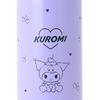 Sanrio 2-Way Stainless Steel Bottle, Kuromi, for Kids, Insulates Hot or Cold Drinks, Capacity: 620mL (Cup), 670mL (Direct Cap), Includes Name Space, P