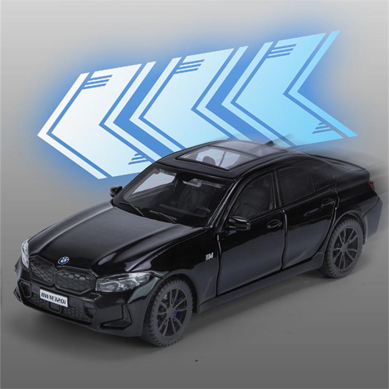1/32 BMW 320i Coupe Alloy Car Model Diecasts Metal Vehicles Car Model Simulation Sound and Light Collection Childrens Toys Gifts
