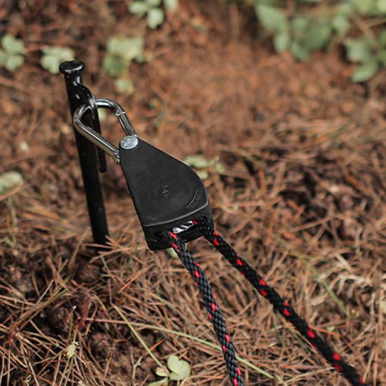 Нейлоновый подвес с трещоткой Легкий Быстросъемный Прочная конструкция с блоком Веревка для подъема палатки