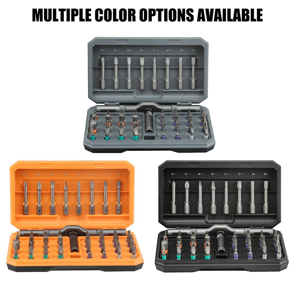 42 In 1 Multi Bit Magnetic Screwdriver Set Magnetic Screw Driver Multi-purpose Ratchet Wrench Screwdriver Magnetic Bit
