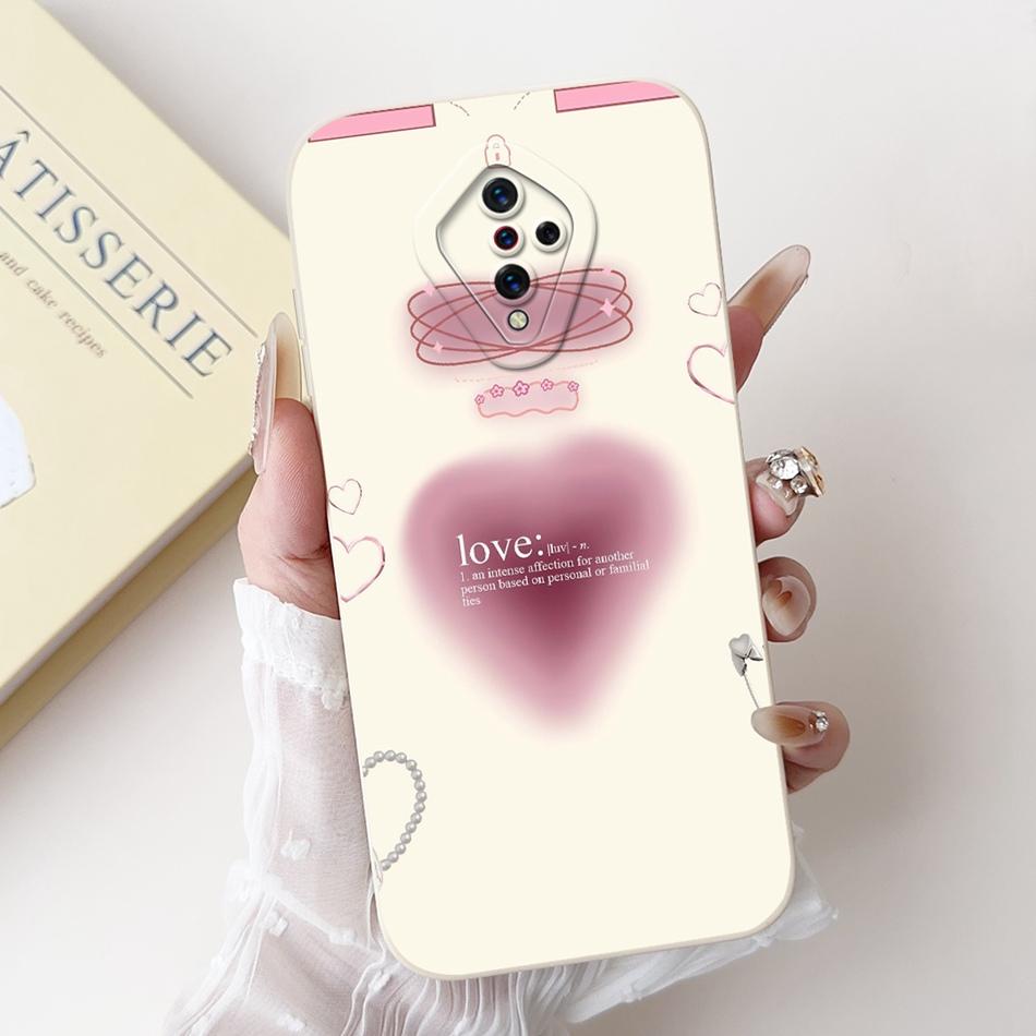 For Vivo S1 Pro (1920) / S1 (1907) Beautiful Bow Rose Painting Phone Case For Vivo S1 S1Pro Soft Silicone Shockproof Cases