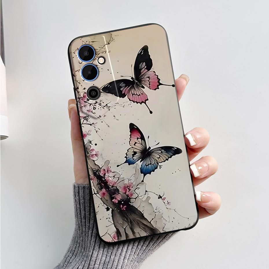 Чехол для Tecno Pova Neo 2 Pova Neo2 LG6n Черный ТПУ Мягкий Силиконовый Чехол для Телефона Для Tecno Pova Neo 2 Coque Защитный Fundas