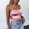 Очаровательный элегантный однотонный женский укороченный топ с ремешками на бретельках для повседневной носки, вечеринки и отпуска