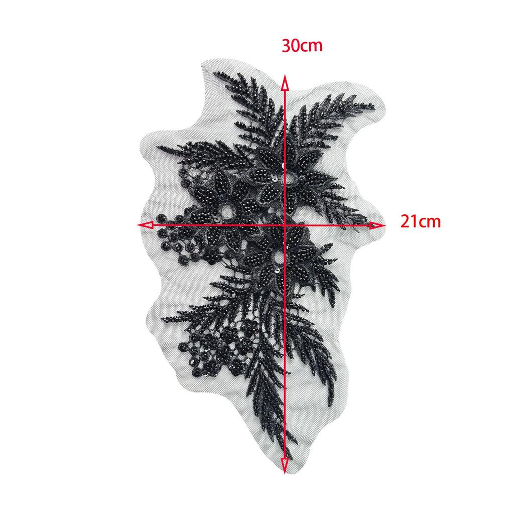 Multi-Color Mesh Bead Sequin Embroidery Applique Clothing Dress Dress Luggage Decoration Cloth Sticker Accessories