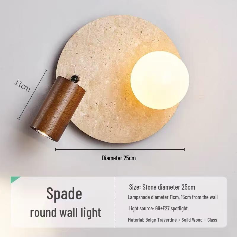 Настенный светильник Ваби-Саби в стиле середины века кремового цвета для спальни или гостиной