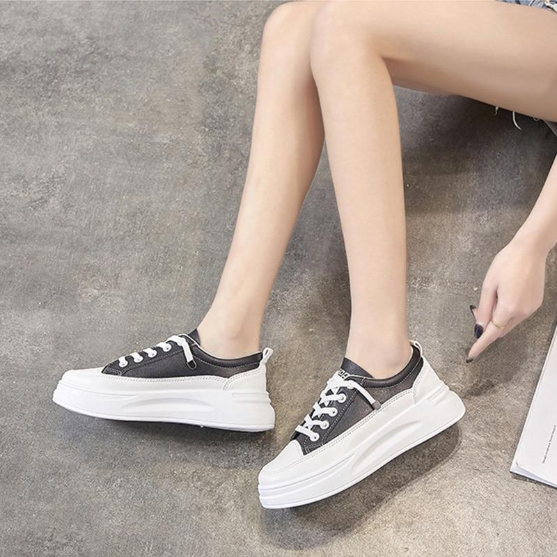 Модные кроссовки, повседневная обувь для молодых женщин, брендовая женская повседневная обувь, белые туфли на толстой подошве высотой 3 см