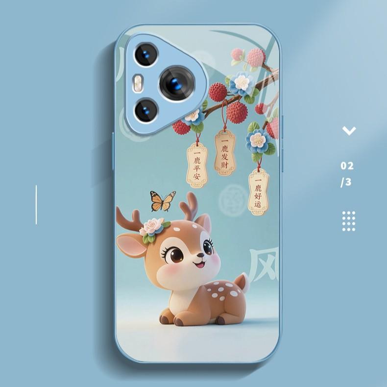 Yilu Wealth Чехол для телефона Apple 16promax для iPhone 15/14 Новый Мультяшный 13 Стеклянный Чехол