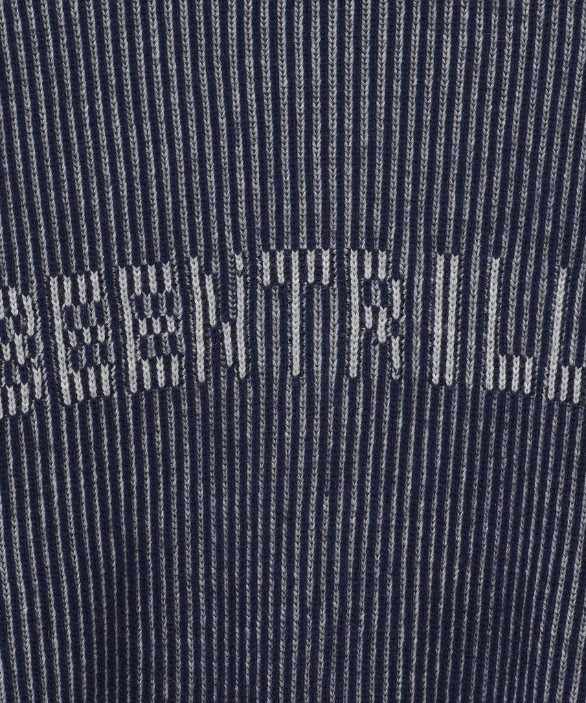 BEENTRILL Двухцветный вязаный свитер с жаккардовым логотипом (военно-морской флот)