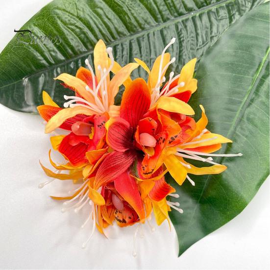 Заколка для волос в форме цветка женская летняя заколка для волос сбоку 3D-заколка для волос в форме цветка для повседневной носки на различные случаи жизни