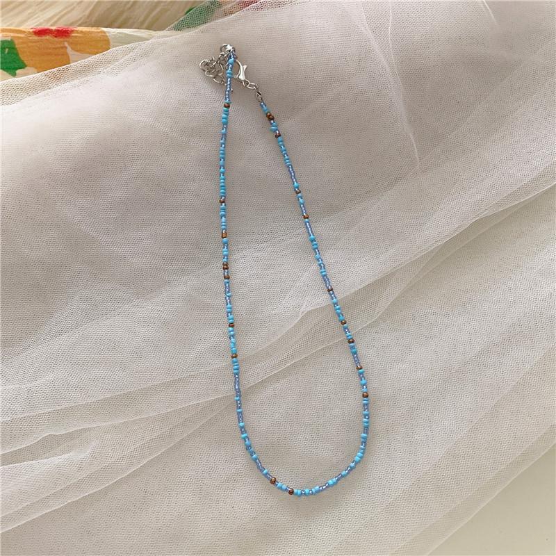 Винтажное цветное ожерелье из бисера, ожерелье из радужного бисера в стиле «девушка-ветер», богемное цветное ожерелье