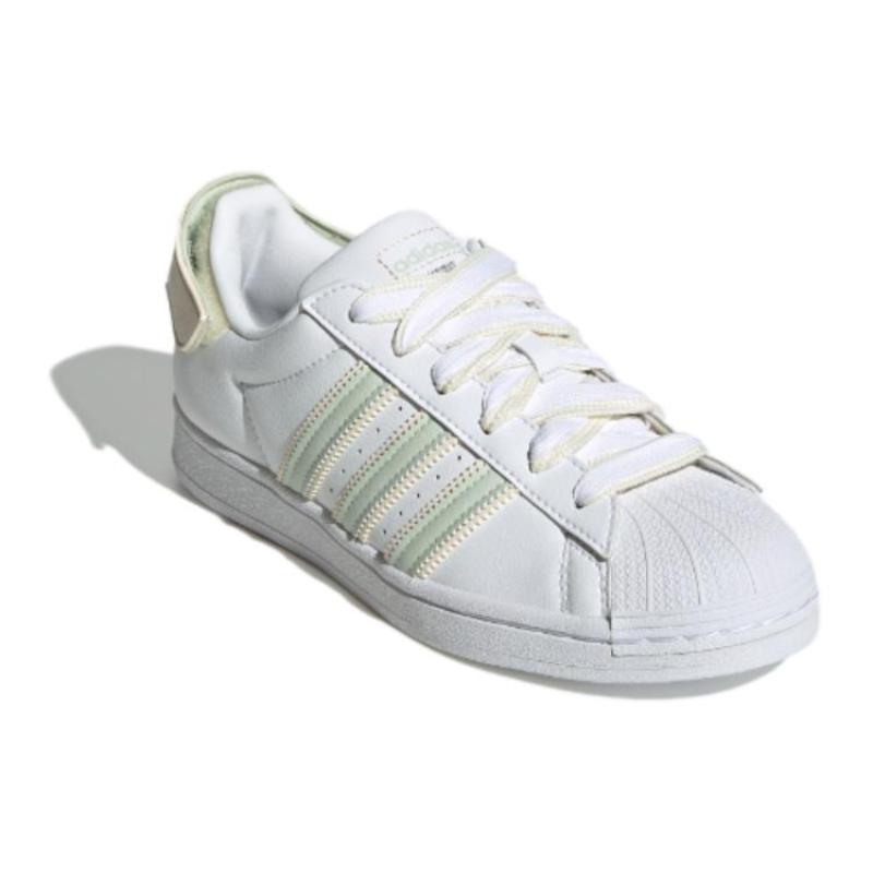 Adidas Оригинальные кроссовки Superstar 'Бело-зеленые' женские H03728