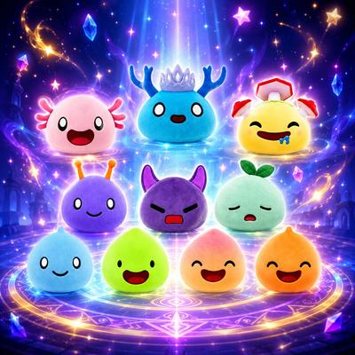 Серия Слайм RNG Милые Плюшевые Игрушки Включая Аксолотля Goopy Mushy Sunset Fin Wicked Buggy Meow Leafy Frosty Игровая Хлопковая Набивная Кукла Подарки