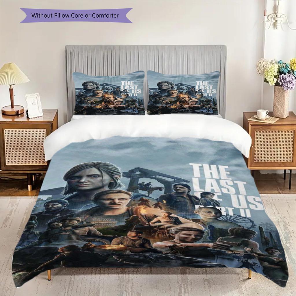 Survival Postapocalyptic World Bedding (1 * duvet cover + 2 * pillowcase, without core) 2D Flat Soft and comfortable Bedding set