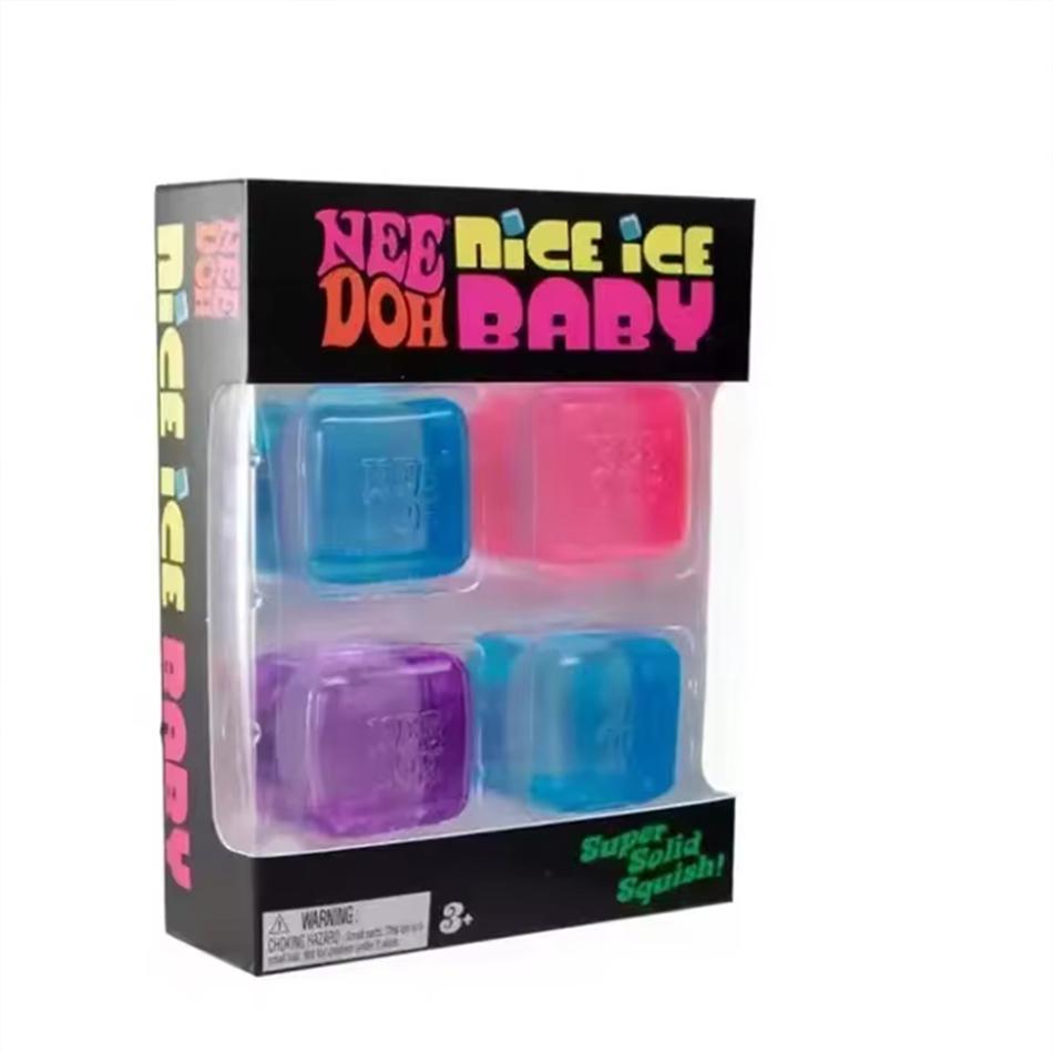 Needoh Nice Cube Сенсорная сжимаемая игрушка-куб для снятия стресса и игрушка для пальцев для взрослых, зажимать и играть, Подарок