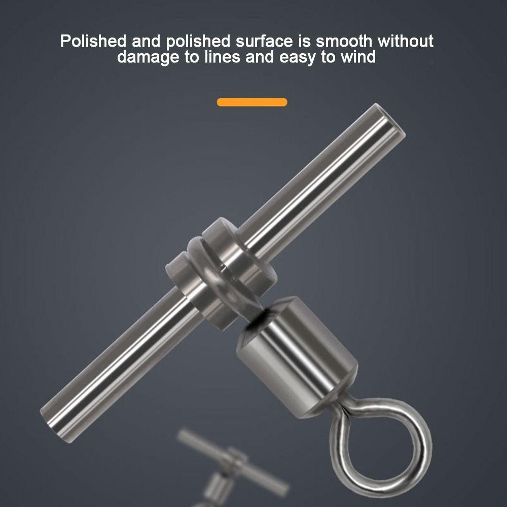 Brass Barrel Cross-line Brass Head 3 Way Connect Sleeves Rolling Swivel Tube Fishing Swivels