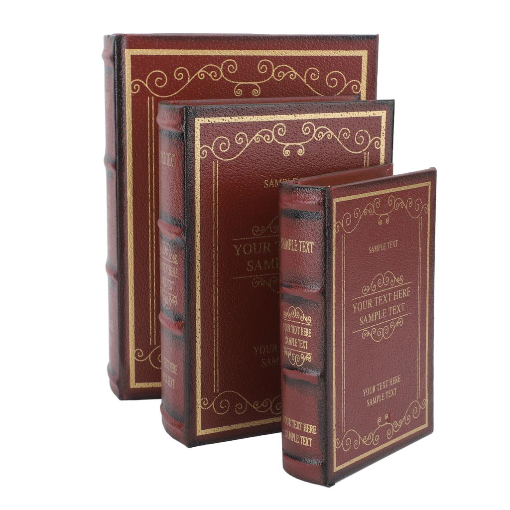 Декоративная винтажная коробка для хранения безделушек в форме книги Декоративные коробки для книг для офиса Модель Фото