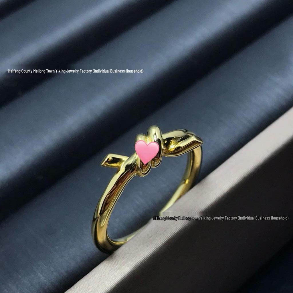 Кольцо Tiffany Knot для женщин, с покрытием из розового золота 18 карат, полированная прецизионная работа с бриллиантами, модный дизайн витого каната.