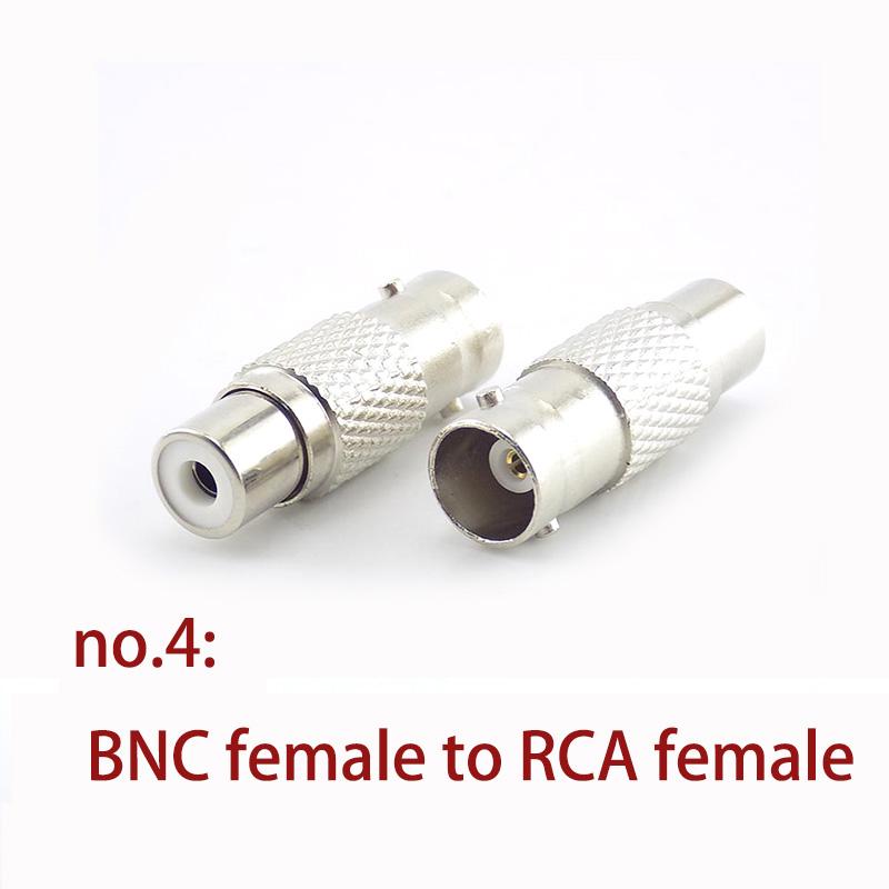 4 типа BNC «папа-мама» на RCA «папа-мама» разъем аудио-видео камеры видеонаблюдения коаксиальный кабель преобразователь