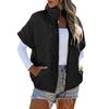 Женская верхняя одежда Жилеты Топы На молнии С воротником Без рукавов Куртка С карманами