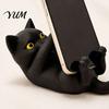 Desktop Cat Figurine 3D Printed Phone Holder, Lying Kitten Mobile Stand, PLA Support for Home Office Desk Decor, Gift Lovers Hands Free Stand