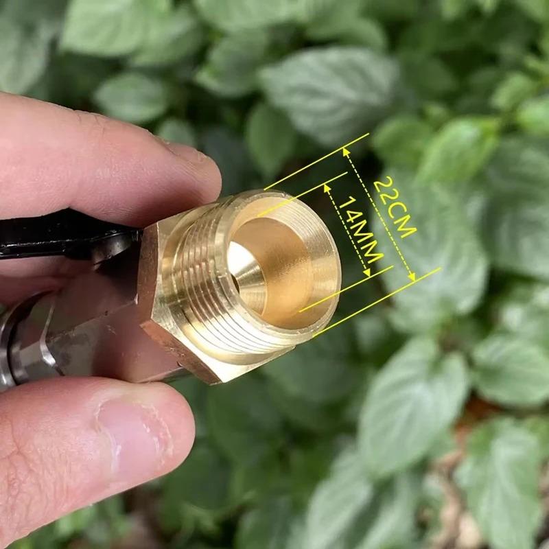 High Pressure Washer Ball Valve Kit 1/4 Inch Quick Connector And M22 14Mm For Power Washer Hose Switch On/Off