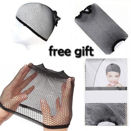 Women Ladies Wave Curly Hair Wig Hairpiece Net Party Brown Rose Banquet Headgear