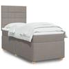 VidaXL Slat Bed Base with Mattress Taupe 90x200 Cm Fabric 3293467