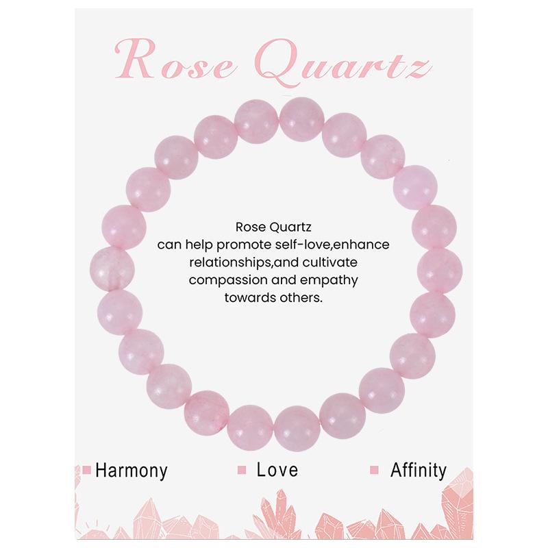 Эластичный браслет из аметиста и агата 8 мм - Украшения из натурального камня