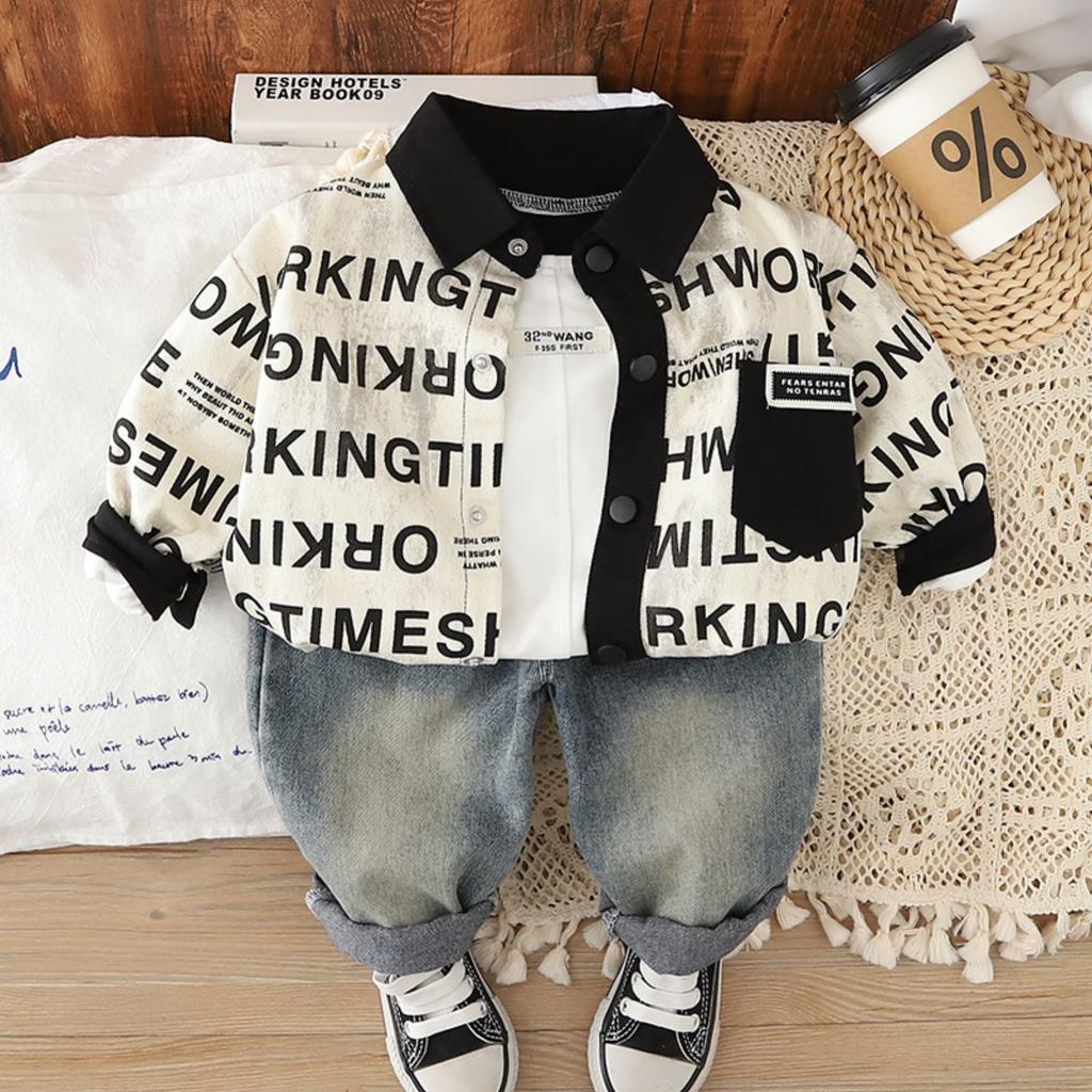 Детский повседневный комплект с длинным рукавом, удобные наряды для повседневной носки