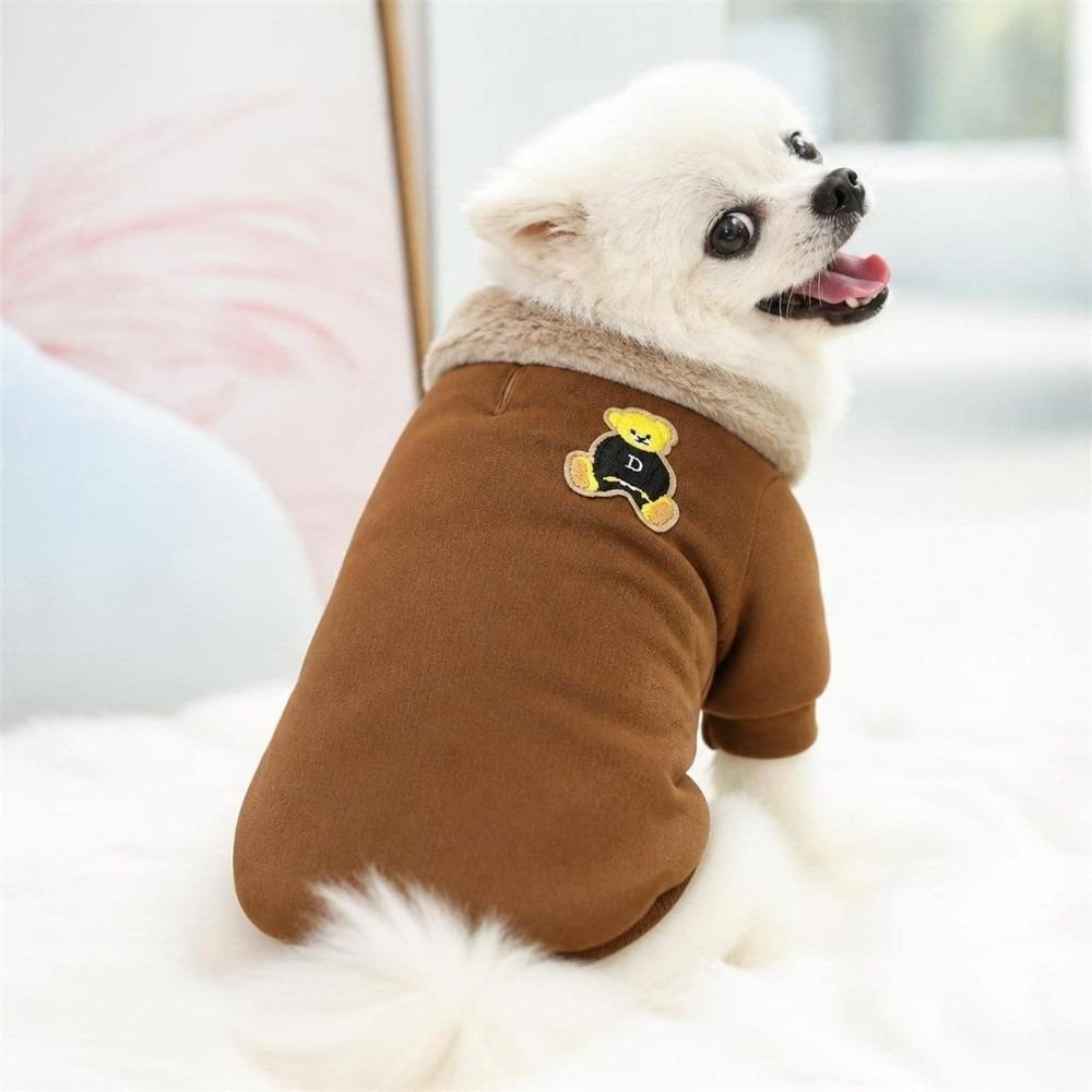 Winter Dog Hiking Jacket Plush Dog Vest Coat Cute Pet Clothes for Small Medium Dog