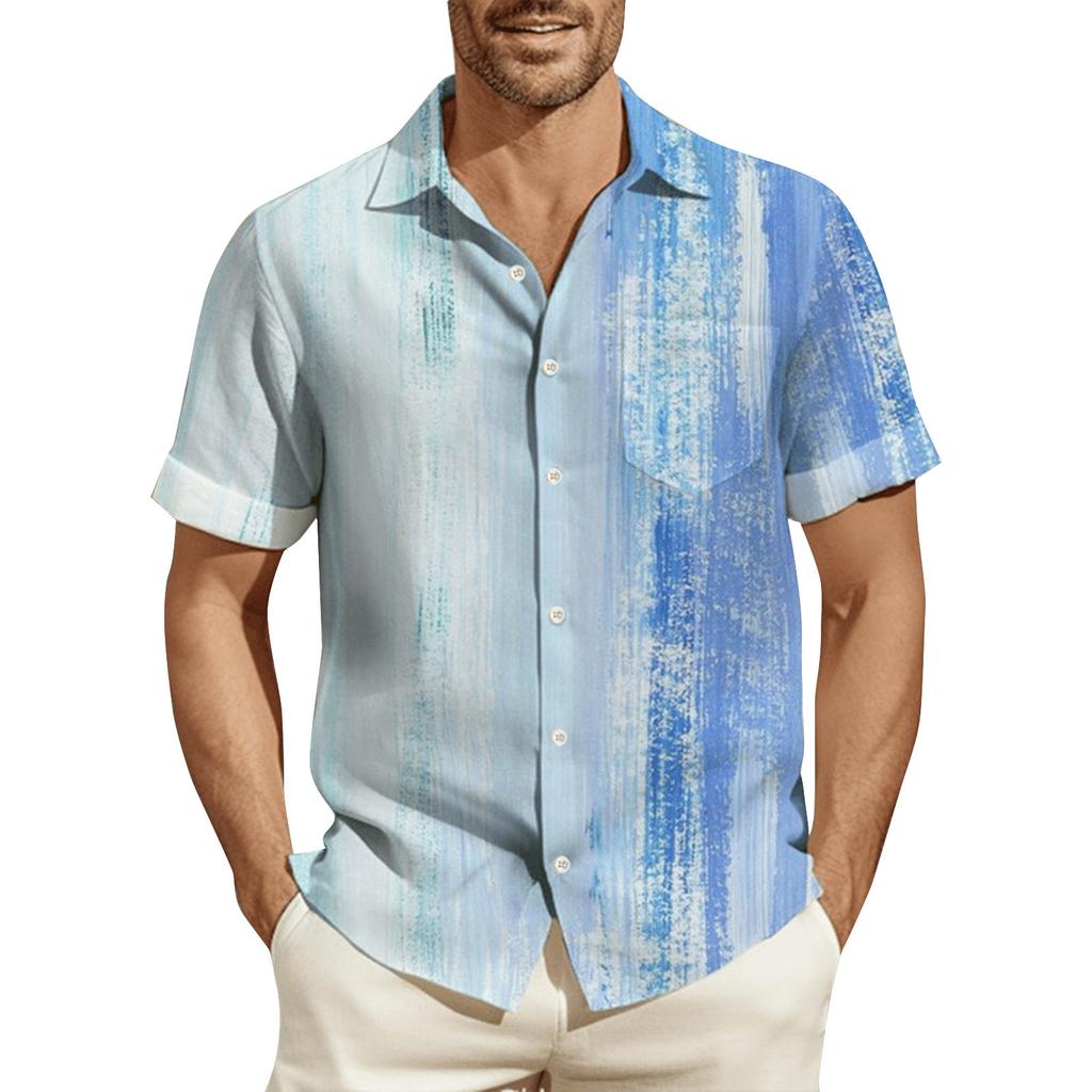 Hawaiian Shirt For Men, Men's Vintage Button Down Bowling Shirts Short Sleeve Summer Beach Shirt