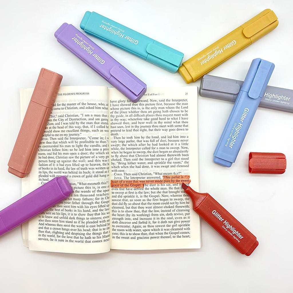 Набор блестящих ручек из 8 шт., блестящие под освещением с металлическими эффектами, цветной художественный маркер для рисования, живописи