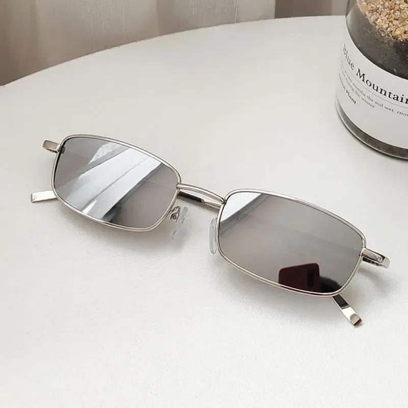 Small Rectangle Sunglasses Men Women Vintage Square Driving Sun Glasses Luxury Brand Metal Frame Eyewear Fashion