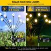 Светодиодные солнечные фонари-светлячки для газона, уличные, работающие от ветра, садовые втыкаемые лампы, водонепроницаемые, для двора, дорожки, фестиваля, рождественского декора, освещение