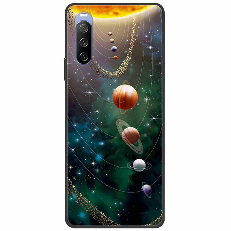 Мягкий чехол для Sony Xperia 10 III / 5 III / 1 III, силиконовый, с рисунком мраморного кота, чехол-фунда для Sony Xperia 1 II / 10 II / 5, чехол-коке