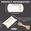 20Pcs Paper Pillow Boxes with PVC Clear Windows & 1Bundle Jute Cord White 17x11x4cm