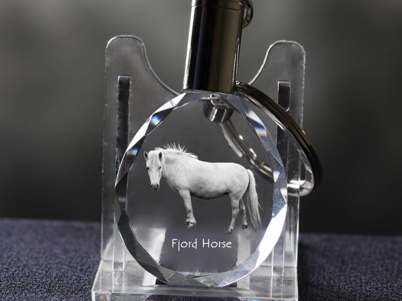 Fjord Horse - Pendant with a Picture of a Horse, Crystal Key Ring In a Gift Box, Unique Gift by Art-Dog Brand