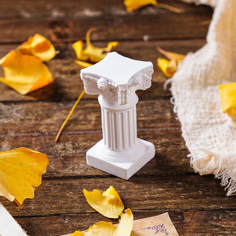 Подсвечник в римском стиле в скандинавском стиле, миниатюрная колонна из смолы, подставка для свечей, декор для свадеб и вечеринок, реквизит для съемки