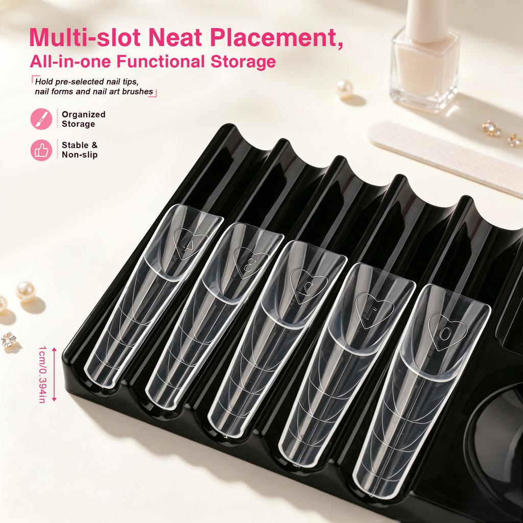 Nail Art Palette Pen Holder Desktop Storage Rack Nail Mold Tray Glue Mixing Pen Holder Color Palette Manicure Tools