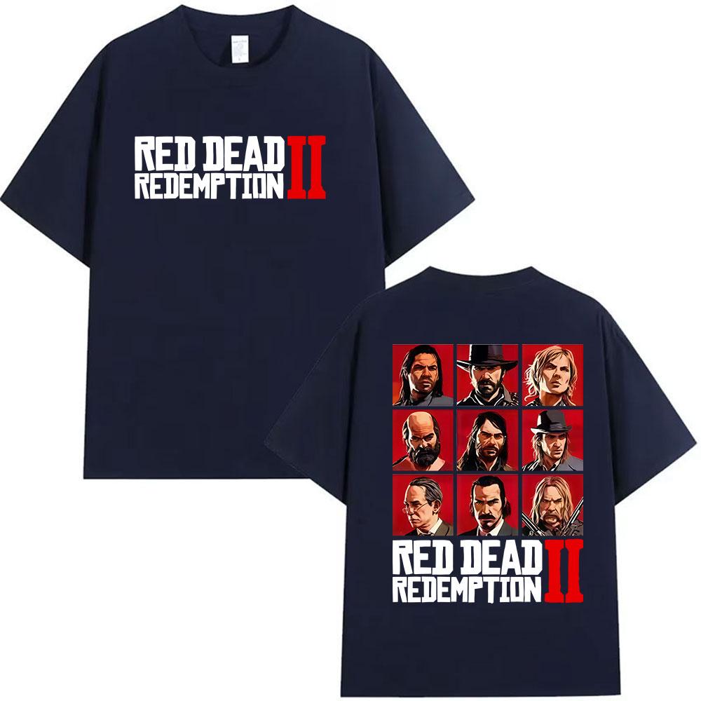 Классические Ретро Red Dead Redemption 2 Игровые Графические Футболки Мужские Женские Винтажные Летние Большого Размера Хлопковые Футболки Уличная Одежда