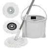 Rotating Mop Floor Mop Flooring Wiper Mop Rotating Mop Squeezer Mop Set Gray 2 Cloths Replacement Bucket Included Single Layer Cleaning Dehydration