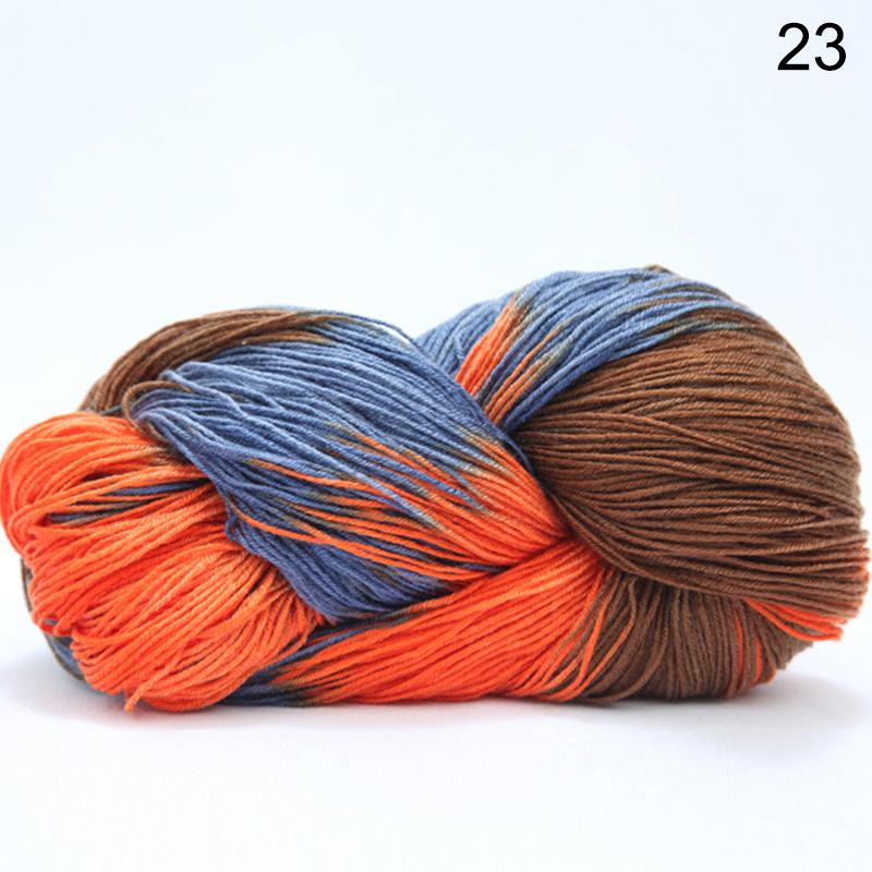 1Roll DIY Yarn Multicolor Knitting Wool Hand Crocheted Cotton Wool Yarn Baby Scarf Soft Warm