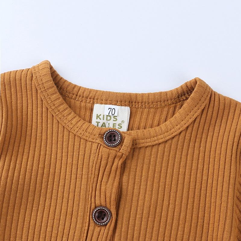 Летний комбинезон для новорожденных, однотонная детская одежда, комбинезон для девочек, хлопковый комбинезон с короткими рукавами и круглым вырезом для маленьких мальчиков, комбинезон