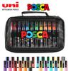 Набор акриловых маркеров Uni Posca, Художественные принадлежности 1M/3M/5M, Маркеры для ткани, Японские канцелярские товары для рекламы, Граффити, DIY