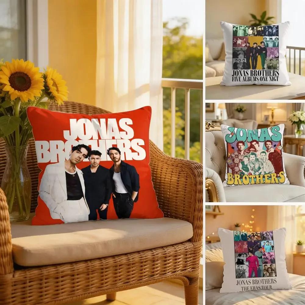 Band JJONAS BBROTHERS Cushion Cover Soft Plush Throw Pillow Cover DoubleSided Decorative Cushion Case Bedroom Home Decor