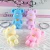 Backpack Charm Wool Bear Shape Key Rings Pendant Soft Color Bear Keychains   Backpack Decoration