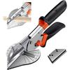 45° - 135° angle cutting scissors, quarter-circle cutting tool, used for cutting PVC, PPR, PE pipes, cork, including 10 spare blades