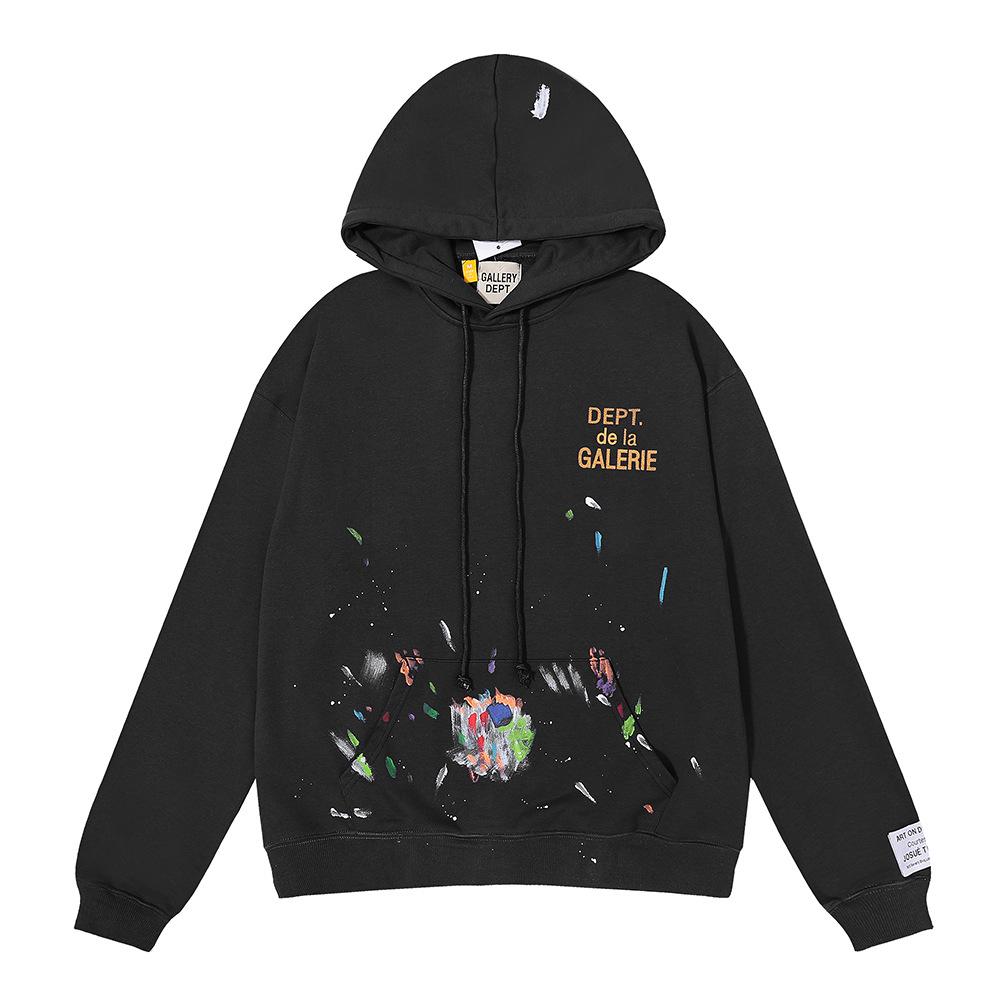 Худи Gallery Dept Limited Edition с ручной росписью в виде брызг - Стиль Джеймса